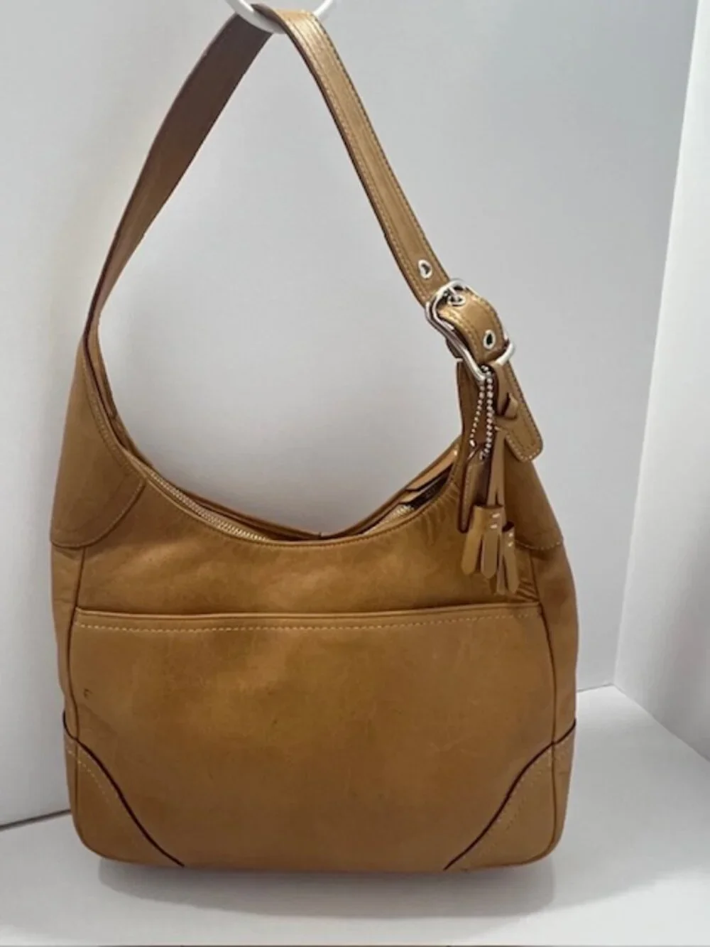 COACH HAMILTON HOBO LEATHER SHOULDER BAG #10280 CAMEL
